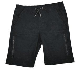 Ring of Fire boys, biker twill moto black shorts size L